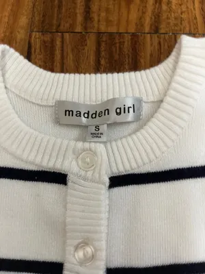 Madden Girl sleeveless striped sweater vest thumbnail 2