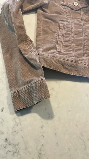 American Eagle Tan Corduroy Jacket XS thumbnail 2