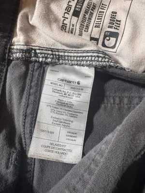 Carhartt Gray Straight Cargo Workwear carpenter Relaxed Chino Pants Womens 6 thumbnail 4