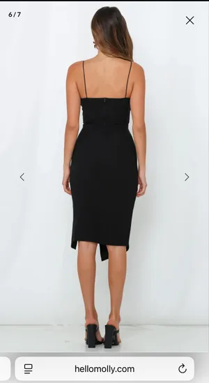 Hello Molly Black Midi Dress  thumbnail 2
