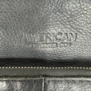 American Leather Co Small Backpack Black Pebbled Leather Travel Bag Minimalist thumbnail 4
