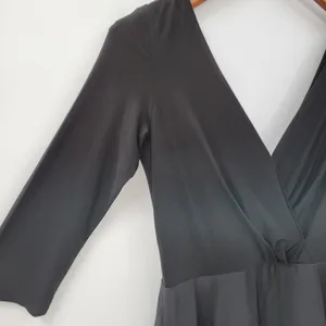 Alfred Sung Maxi Dress Womens 8 Black Ballet Top Taffeta Skirt V-Neck 3/4 Sleeve thumbnail 11