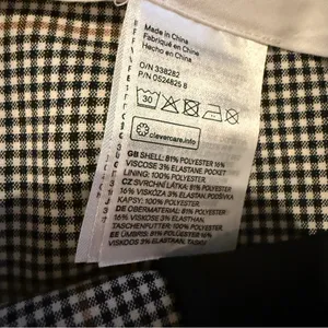 H&M Dress Pants Women's Size 8 Houndstooth Plaid‎ Mid Rise Black Gray White Tan thumbnail 6