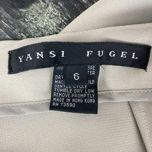Yansi Fugel Tan Straight Leg Trouser Pants 6 thumbnail 5