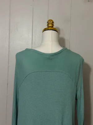 We The Free Free People Malibu Thermal Top Green Size M thumbnail 8
