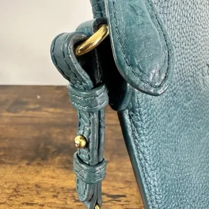Burberry Crossbody Bag Small Teal Green Leather Chain Strap thumbnail 8