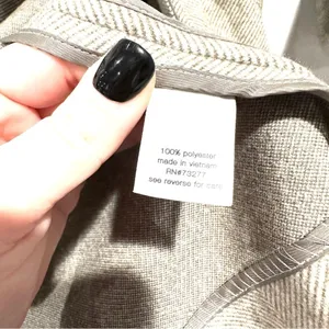 NWOT Elizabeth & James Women's Herringbone Long Belted Coat thumbnail 5