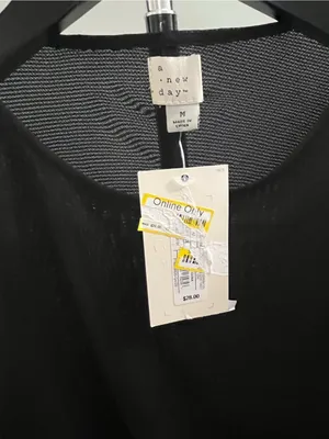 a new day Black Sheer-Sleeve Long Sleeve Top thumbnail 2