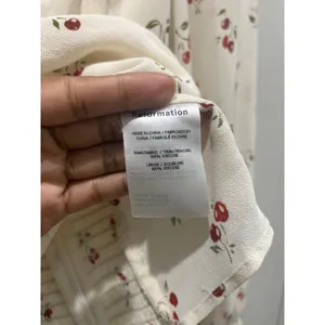 Reformation Chase Cherry Print Blouse Sz 4 thumbnail 6