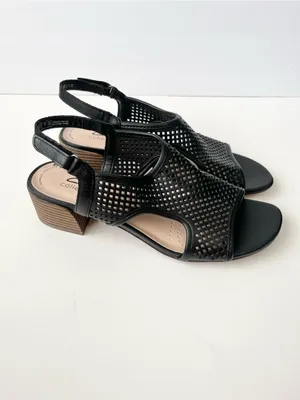 Clarks Caroleigh Star open toe leather sandals NEW black 9.5 thumbnail 5