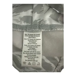 Alo White/Gray Palm Leaf Goddess Leggings, Small‎ thumbnail 9
