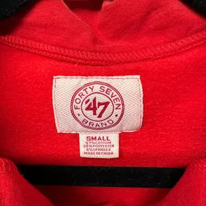 47 Brand Chicago Blackhawks Red Pullover Quarter Zip Sweatshirt Womens Size Small thumbnail 5