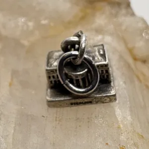 Vintage Sterling Silver White House Charm Washington DC Souvenir Pendant 925 thumbnail 3