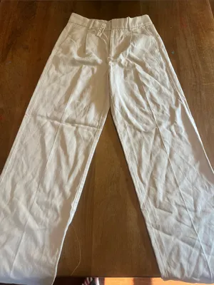 Madewell Straight-Leg Pants in Off-White thumbnail 1