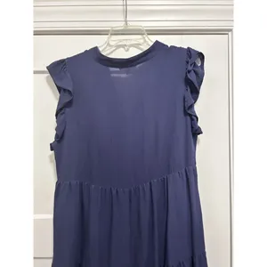 Entro Women’s Size Large Navy Blue Lagenlook Tiered Modest Tent Cottagecore Farm thumbnail 7
