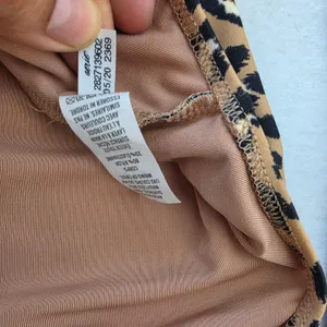 Aerie Leopard Print Wrap One Piece Swimsuit Tan Black Cutout Tie Waist L Long thumbnail 6