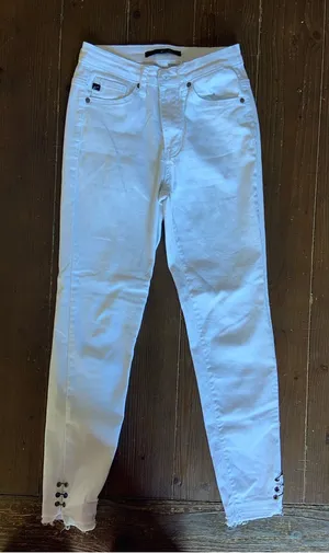 KanCan White High-Rise Skinny Jeans with Ankle Button Detail thumbnail 1