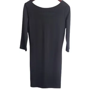 Amanda Uprichard Black 3/4 Sleeve Cocktail‎ Party Dress Size Large thumbnail 2