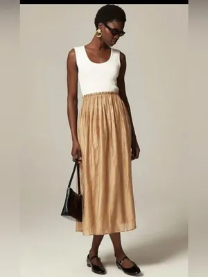 J Crew Crinkle Maxi skirt size small thumbnail 10