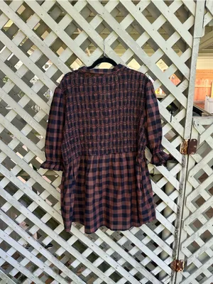 Free people plaid mini dress thumbnail 5