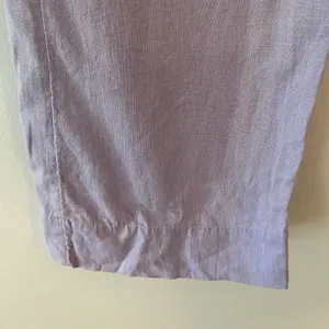 Abercrombie & Fitch Purple High Waist Sloane Dress Pants Linen Cotton Wide Leg thumbnail 5