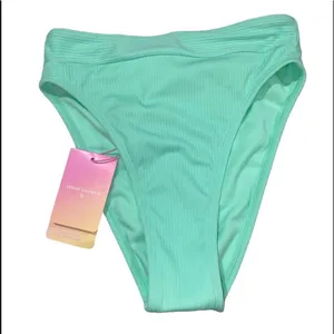 NWT Stoney Clover X Target Mint‎ Green Ribbed High Waist High Leg Bikini Bottoms thumbnail 1