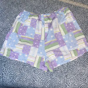 Secret Treasures Pajama Shorts Women Y2K Lounge Sleep Purple Blue Pastel Patchwork Cottagecore M thumbnail 3