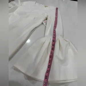 Just Me Elegant White Bell Sleeve Dress thumbnail 9