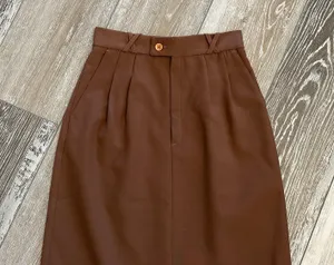 Vintage Condor California Woman’s Skirt Sz 5 6 Midi Length In Brown thumbnail 2