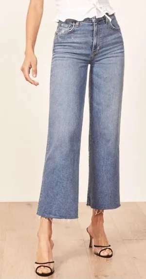 Reformation Stretch Flood Jean Size 26 in Catalina Wash High‎ Rise thumbnail 1