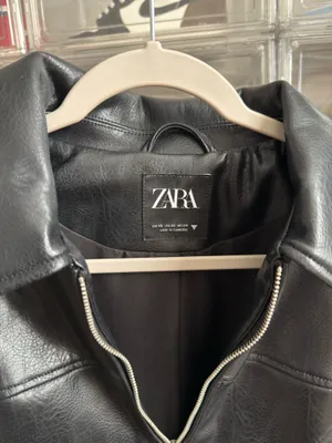 ZARA Leather Jacket Black thumbnail 3