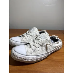 Converse Womens CT All Star Shoreline 558446F White Textured Shoe Sneakers W7 thumbnail 2