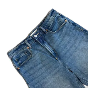 Loft | High Rise Straight Cotton Jeans in Vintage Mid Indigo Wash Size 6 / 28" thumbnail 9