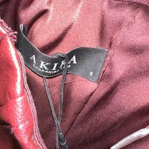 AKIRA NWT burgundy pleather Corset with Rhinestone Accents thumbnail 4