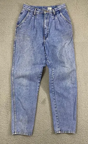 VTG Bill Blass Acid Wash Mom Jeans Women 10 Blue Pleated High Waist 90s Denim thumbnail 1
