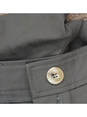 NWT Aqua Womens Folded Button Leg Balloon Pants Trousers IPL80854 Olive Green S thumbnail 8