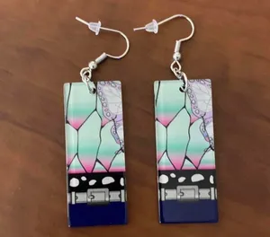 Handmade Earring Demon Slayer Shinobu Kawaii Anime thumbnail 1