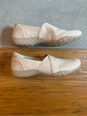 Skechers Breathe-Easy Swayful Natural Linen Slip-On Flats Size 10 thumbnail 2