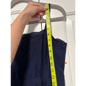 Gap Women's Navy Blue Cotton Eyelet Midi Sundress Size 10 thumbnail 4