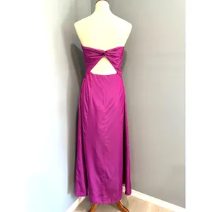 Purple Fuchsia Y2K Beaded Strapless Hoco Formal Prom Gown Dress Evening Size 6 thumbnail 5
