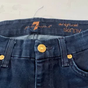 7 For All Mankind Dark Blue high waist Skinny Jeans thumbnail 5