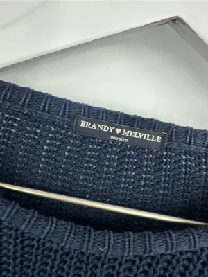 Brandy Melville Blue Open Knit Sweater One Size Boho thumbnail 7