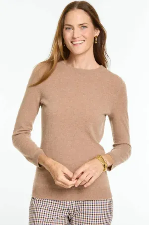 Talbots Women’s Sz Medium Pure Cashmere Sweater Dark Chestnut Heather 3/4 Sleeve thumbnail 1