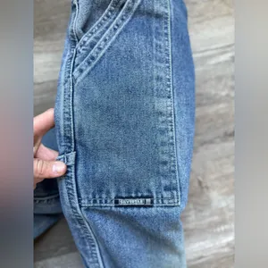 VTG LEVIS SILVER TAB Cargo Denim Pants Capris Size 24 25 M 12 Faded thumbnail 10