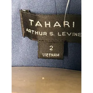 Tahari Arthur S. Levine Sleeveless Denim Dress Button Front Career Size 2 thumbnail 3