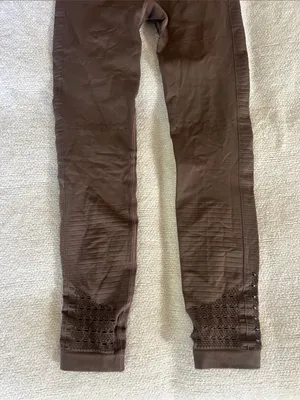 Gymshark Brown/Mauve Seamless High-Waist Leggings with Laser-Cut Panels thumbnail 8