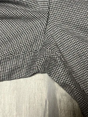 A New Day Houndstooth Drawstring Pants L Brown Black White Ankle Pull On thumbnail 3