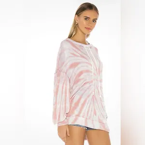 We The Free Pink & White Tie-Dye Pullover Hoodie thumbnail 2