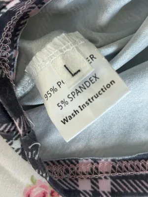 Plaid Lace-Trim Cami Top in Dark Gray and Light and Pink thumbnail 3