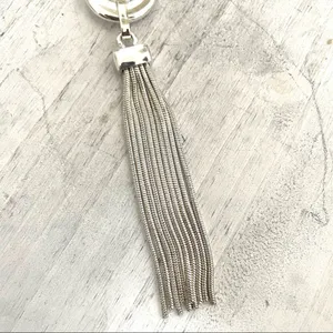 Charter club silver tone tassel chain necklace thumbnail 4